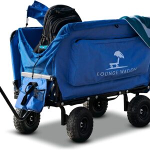 3-in-1 Lounge  – Utility Wagon, Folding Chair, and Integrated Umbrella [FREE SHIPPING]