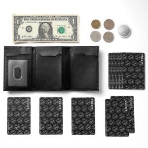 VC302- Side Slider Mechanism, with/without Back Zipper Pocket, Magnetic Strip Closure Tri-fold Wallet - Emporium Shop