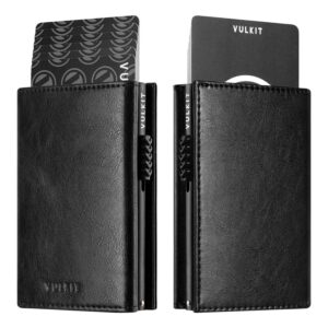 VC302- Side Slider Mechanism, with/without Back Zipper Pocket, Magnetic Strip Closure Tri-fold Wallet - Emporium Shop