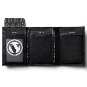 VC302- Side Slider Mechanism, with/without Back Zipper Pocket, Magnetic Strip Closure Tri-fold Wallet - Emporium Shop